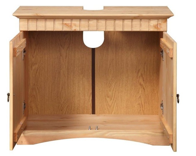 6 tlg Badmöbel- Set aus Kiefernholz gelaugt/geölt