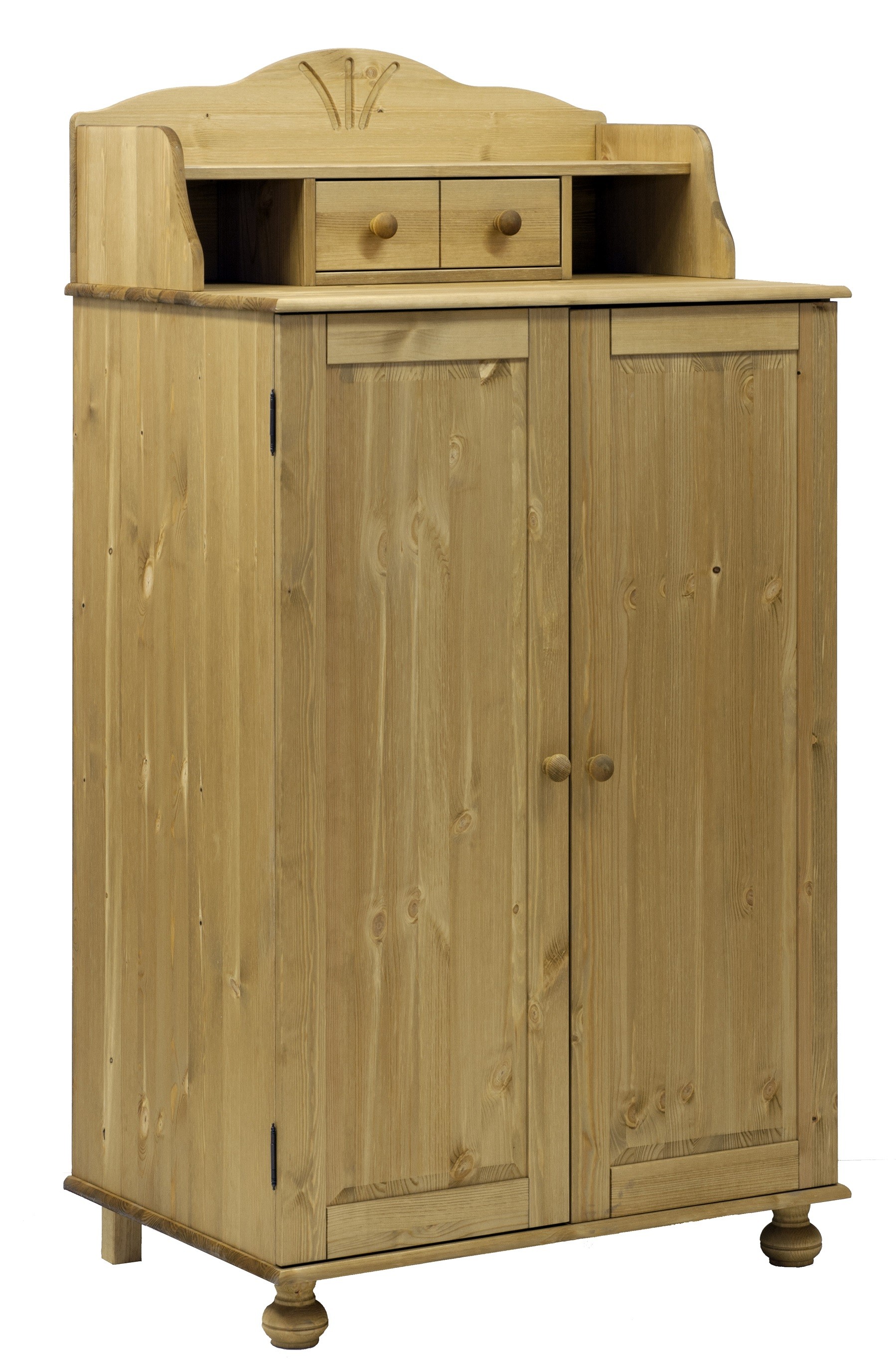 PC-Schrank aus massiver Kiefer, gelaugt/geölt