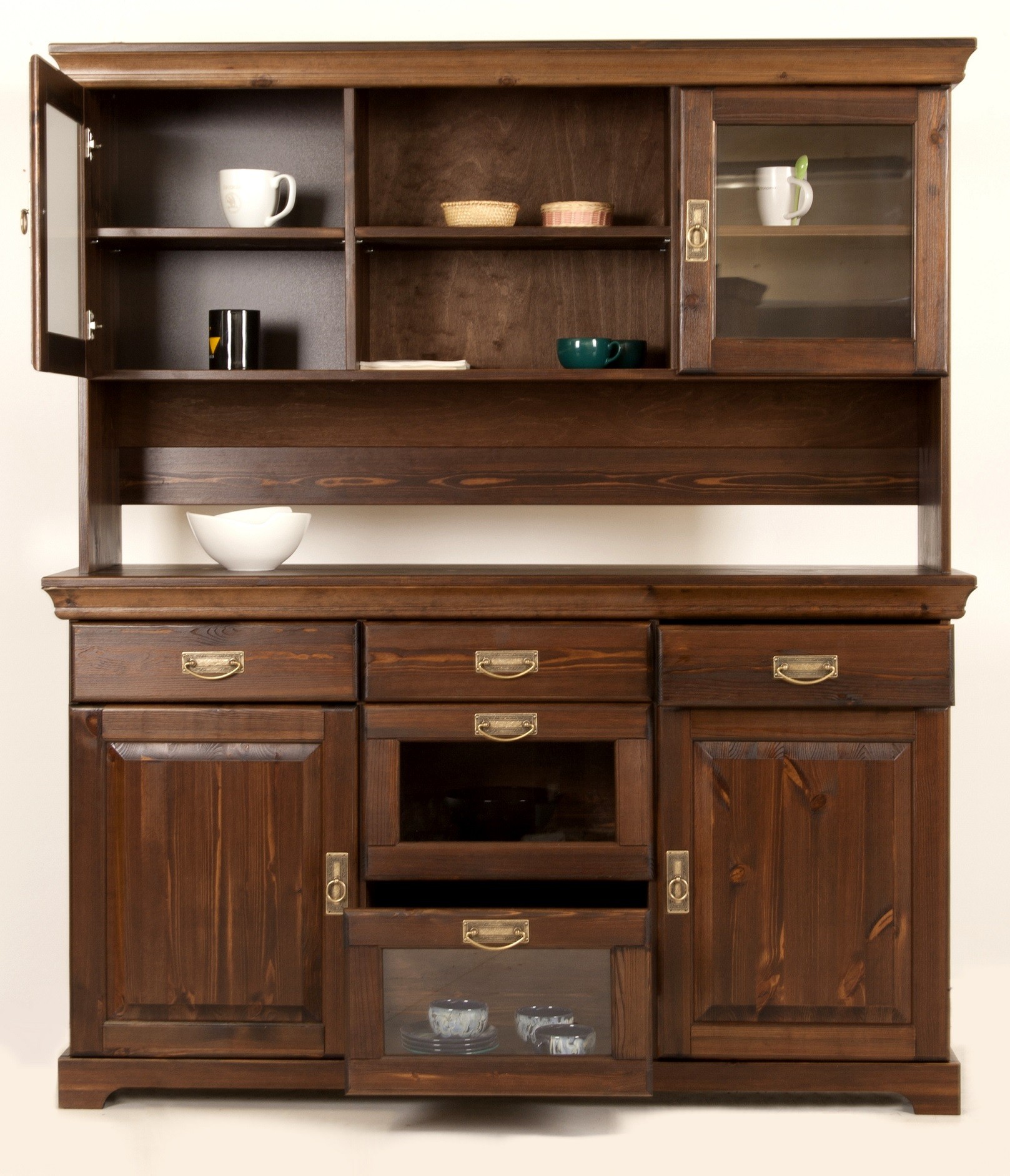 Buffet, Sideboard mit Aufsatz, Schrank, Anrichte, Kommode
