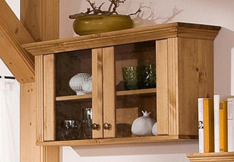 Clever Moebel Vitrine Aus Kiefernholz Gelaugt Geolt Schrank