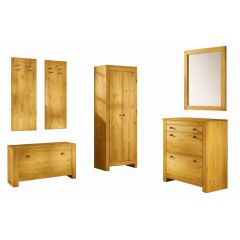 6-tlg. Garderoben-Set aus massiver Kiefer