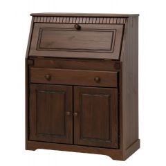 Sekretär aus Kiefernholz kolonialfarben lackiert, Schreibtisch