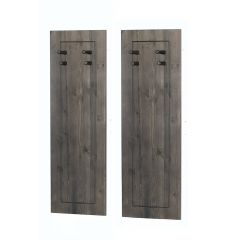 Massive Wandgarderobe aus Kiefernholz - 2er Set