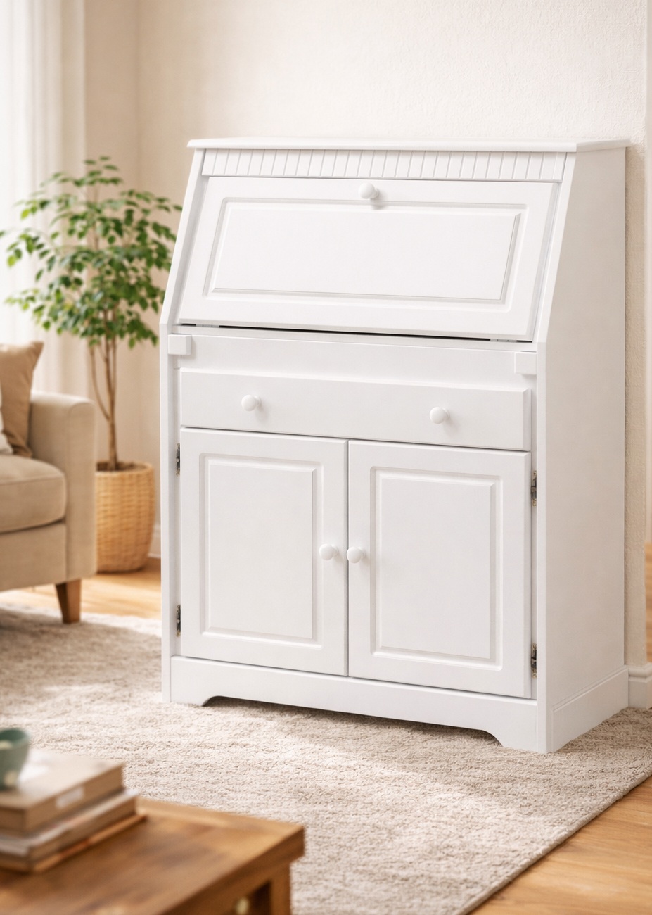 Sekretär aus Kiefernholz, Schreibtisch